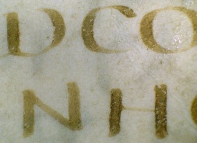 Detail of brown ink used for the main text